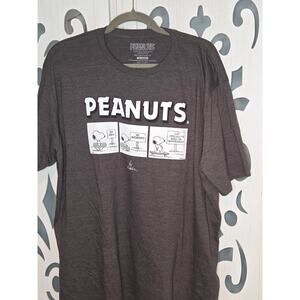 Peanuts Snoopy Graphic T Shirt Brown Cartoon  Tee XL Cotton NWOT